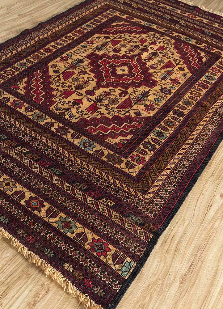 Kelim-tæppe - orientalsk - 180 x 120 cm - orange
