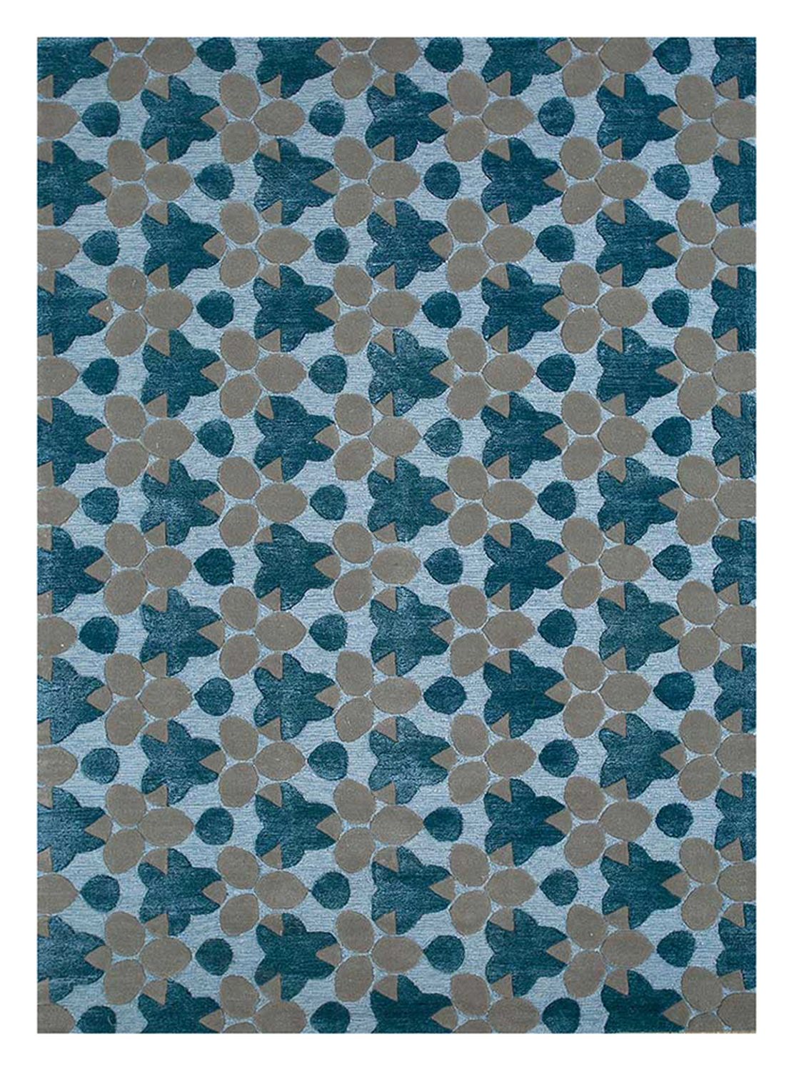 Uldtæppe - 240 x 170 cm - blå