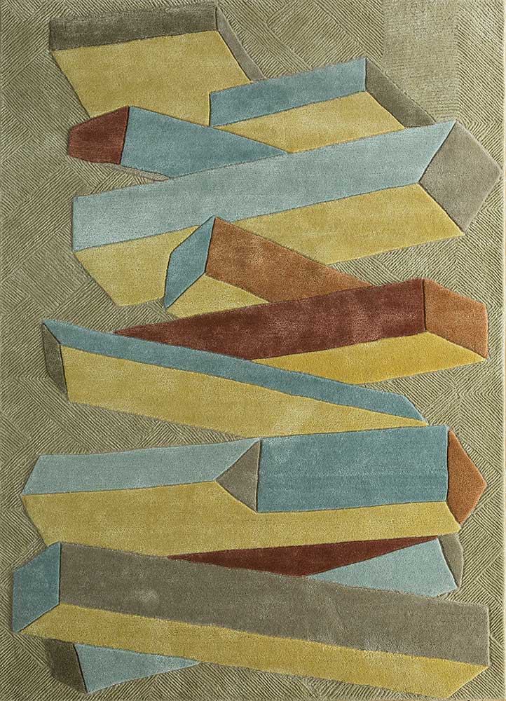 Uldtæppe - 240 x 170 cm - guld