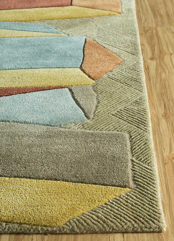 Uldtæppe - 240 x 170 cm - guld