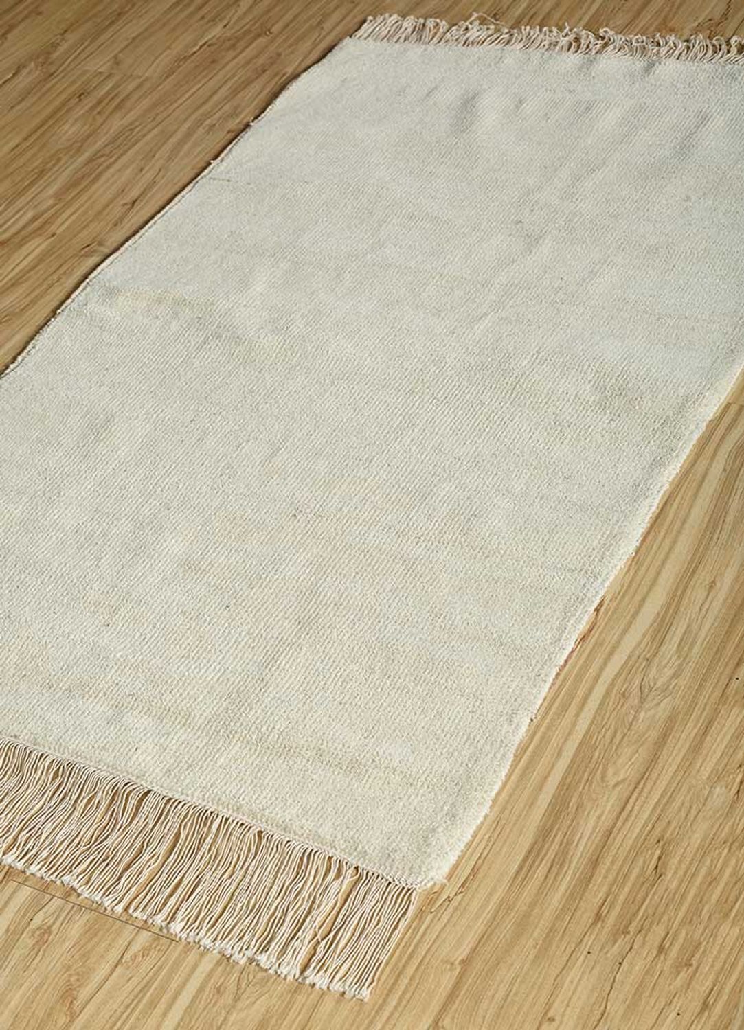 Uldtæppe - 150 x 90 cm - sand