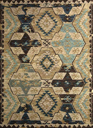 Uldtæppe - 300 x 240 cm - flerfarvet