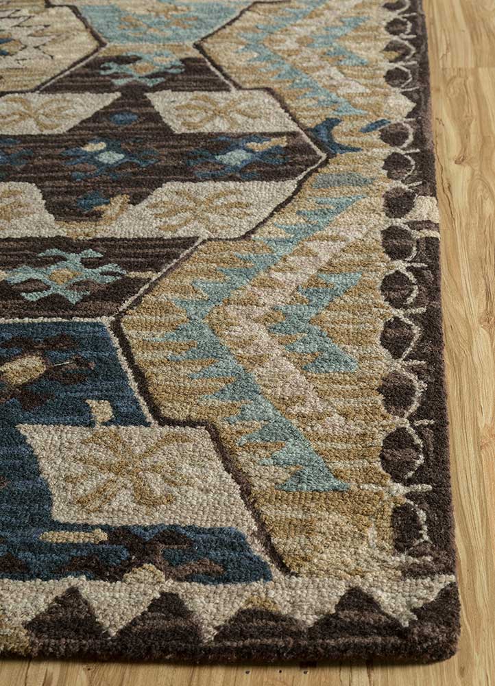 Uldtæppe - 300 x 240 cm - flerfarvet