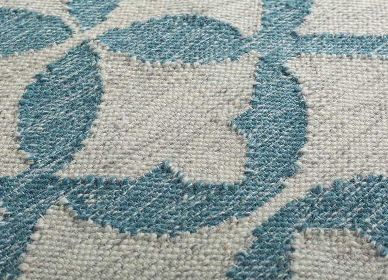 Uldtæppe - 300 x 240 cm - turkis