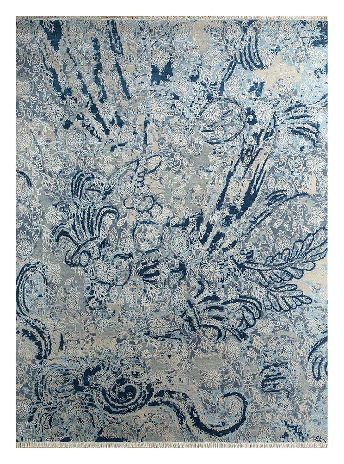 Uldtæppe - 300 x 240 cm - blå