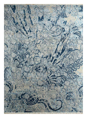 Uldtæppe - 300 x 240 cm - blå