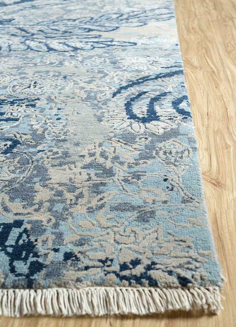 Uldtæppe - 300 x 240 cm - blå