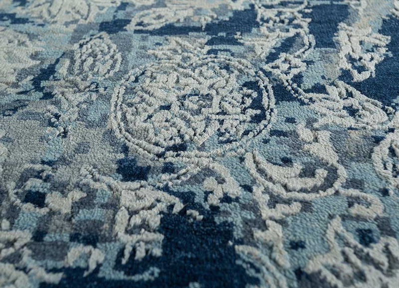 Uldtæppe - 300 x 240 cm - blå