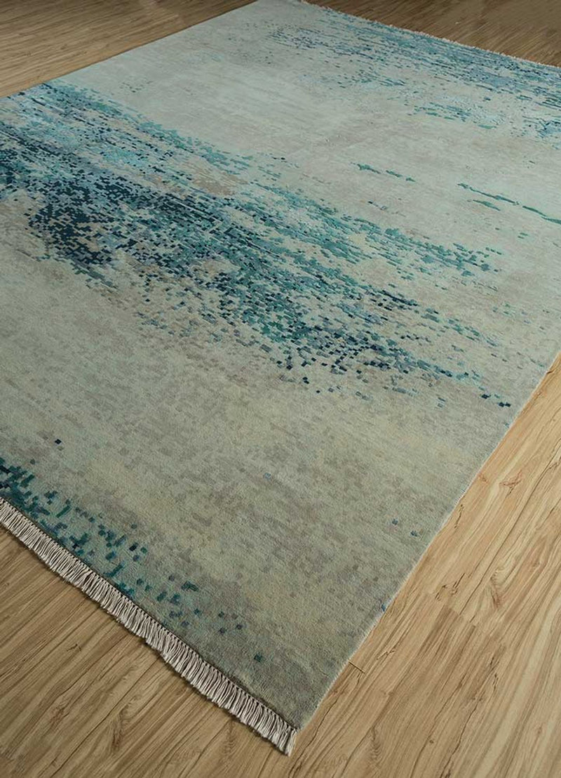 Uldtæppe - 300 x 240 cm - blå