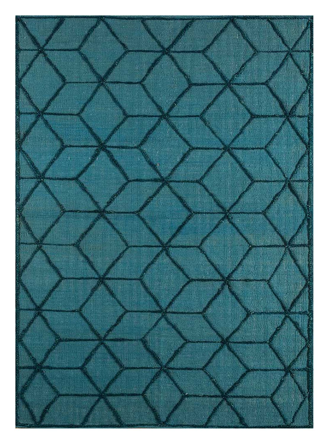 Uldtæppe - 240 x 150 cm - havblå