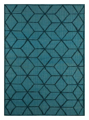 Uldtæppe - 240 x 150 cm - havblå