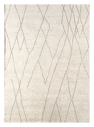 Uldtæppe - 300 x 240 cm - naturlig hvid