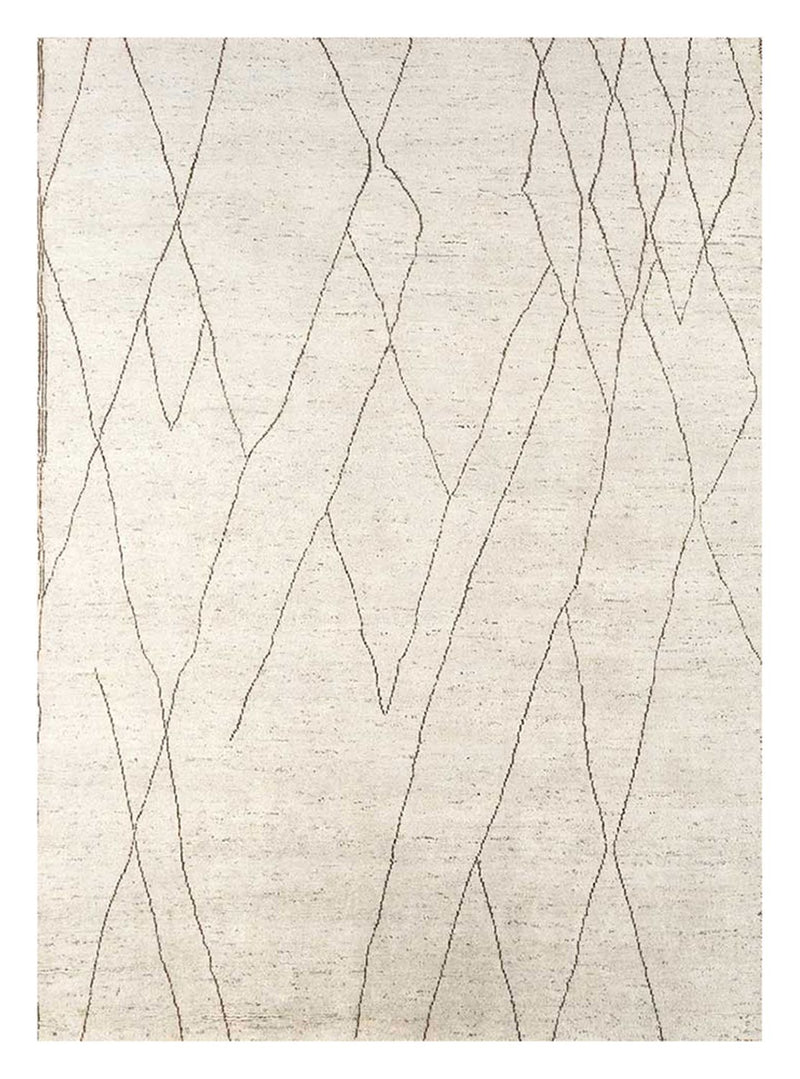 Uldtæppe - 300 x 240 cm - naturlig hvid