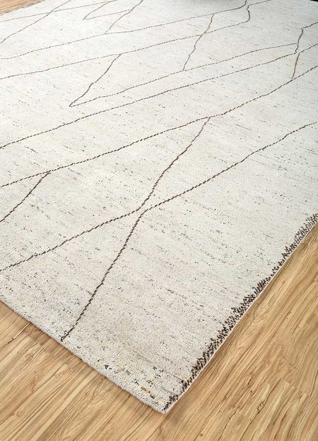 Uldtæppe - 300 x 240 cm - naturlig hvid