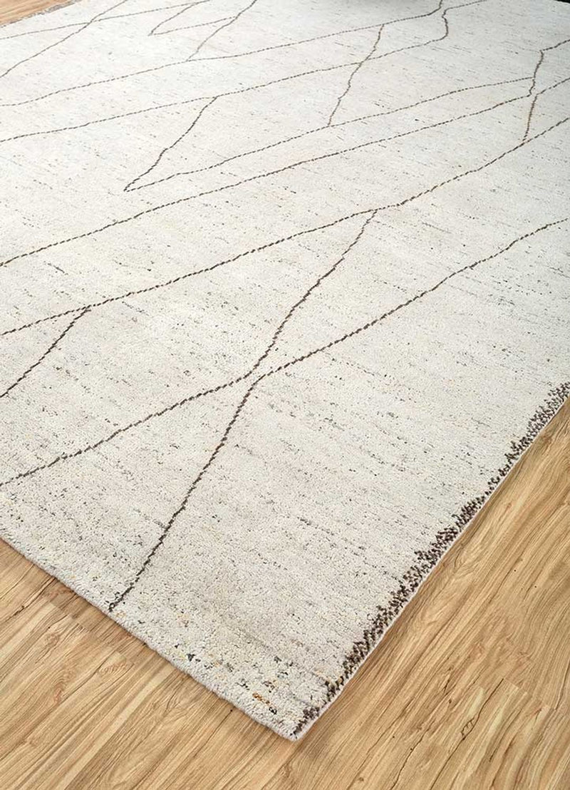 Uldtæppe - 300 x 240 cm - naturlig hvid