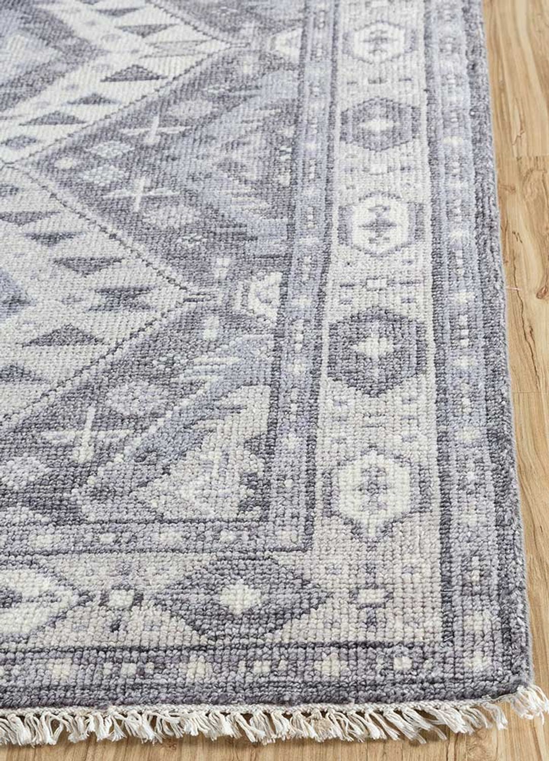 Uldtæppe - 300 x 200 cm - lysegrå