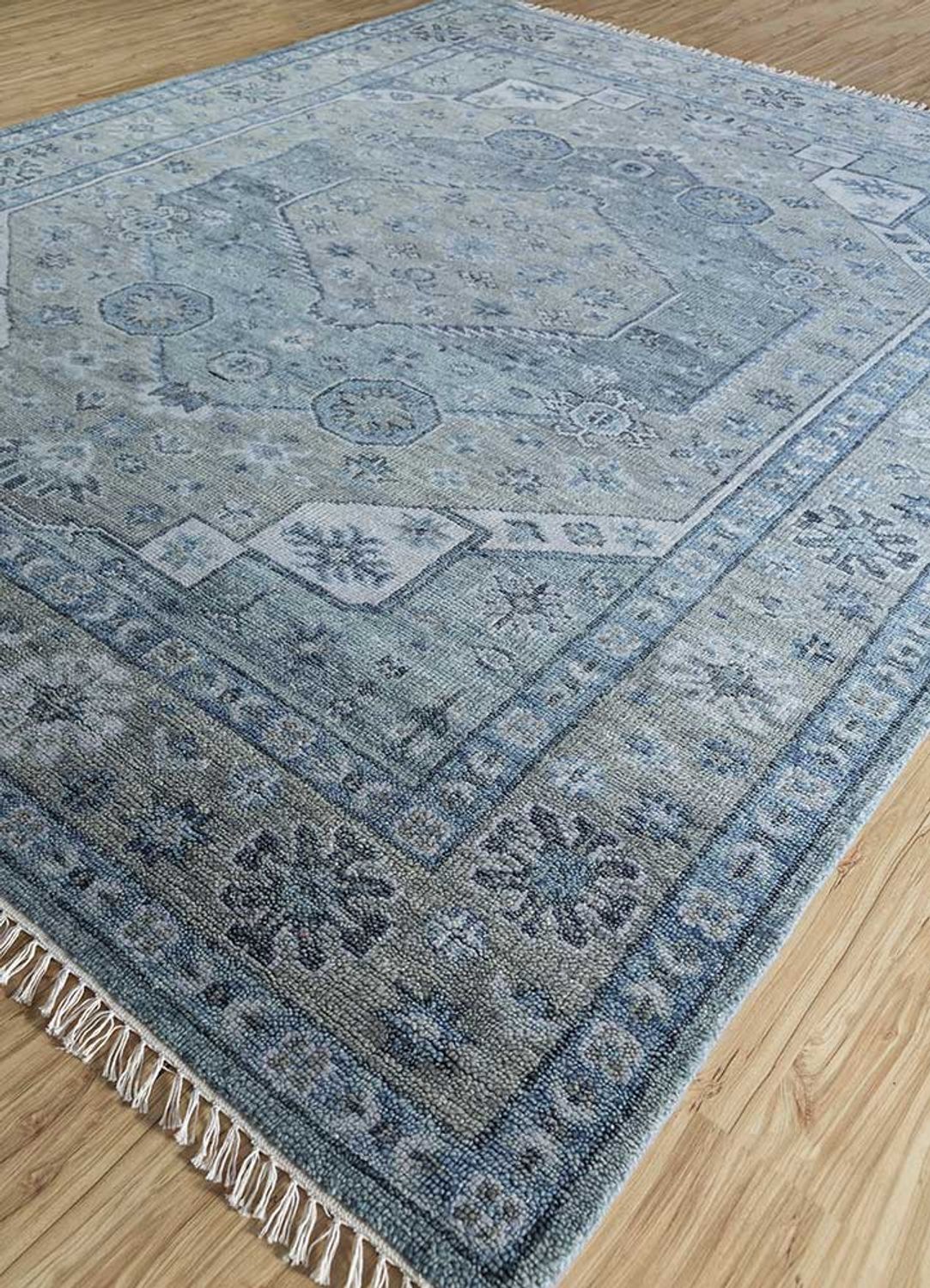 Uldtæppe - 300 x 200 cm - mørkeblå
