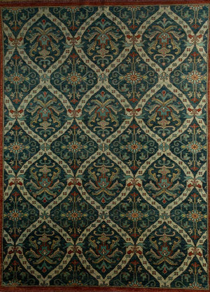 Uldtæppe - 300 x 200 cm - mørkegrøn