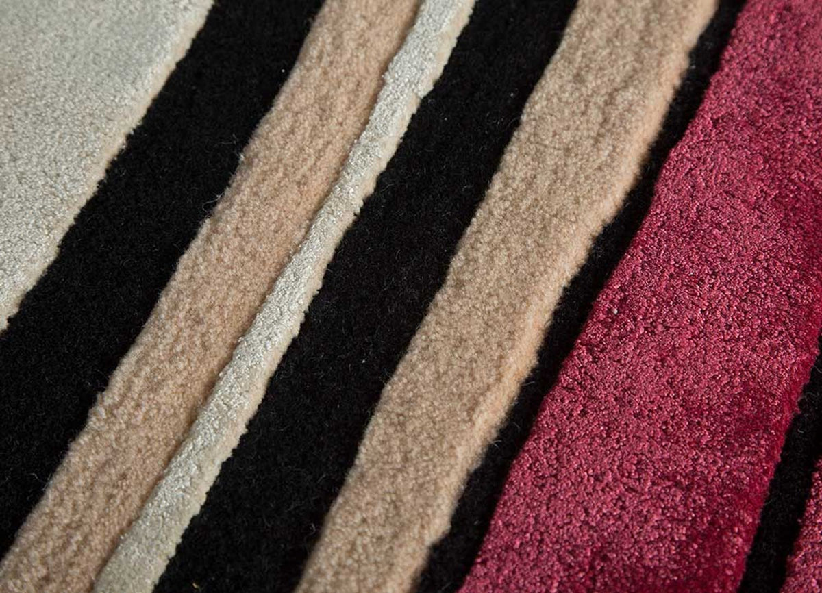 Uldtæppe særlig form  - 270 x 180 cm - orange