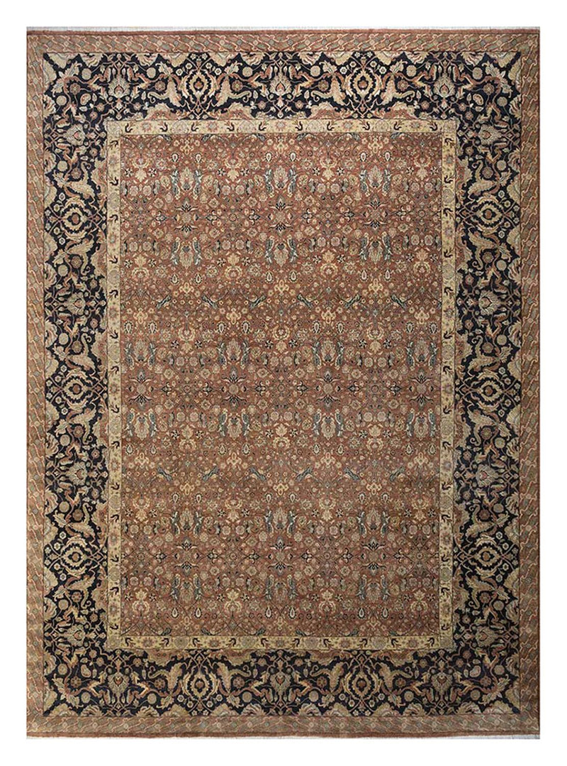 Orientalsk tæppe - 450 x 360 cm - brun
