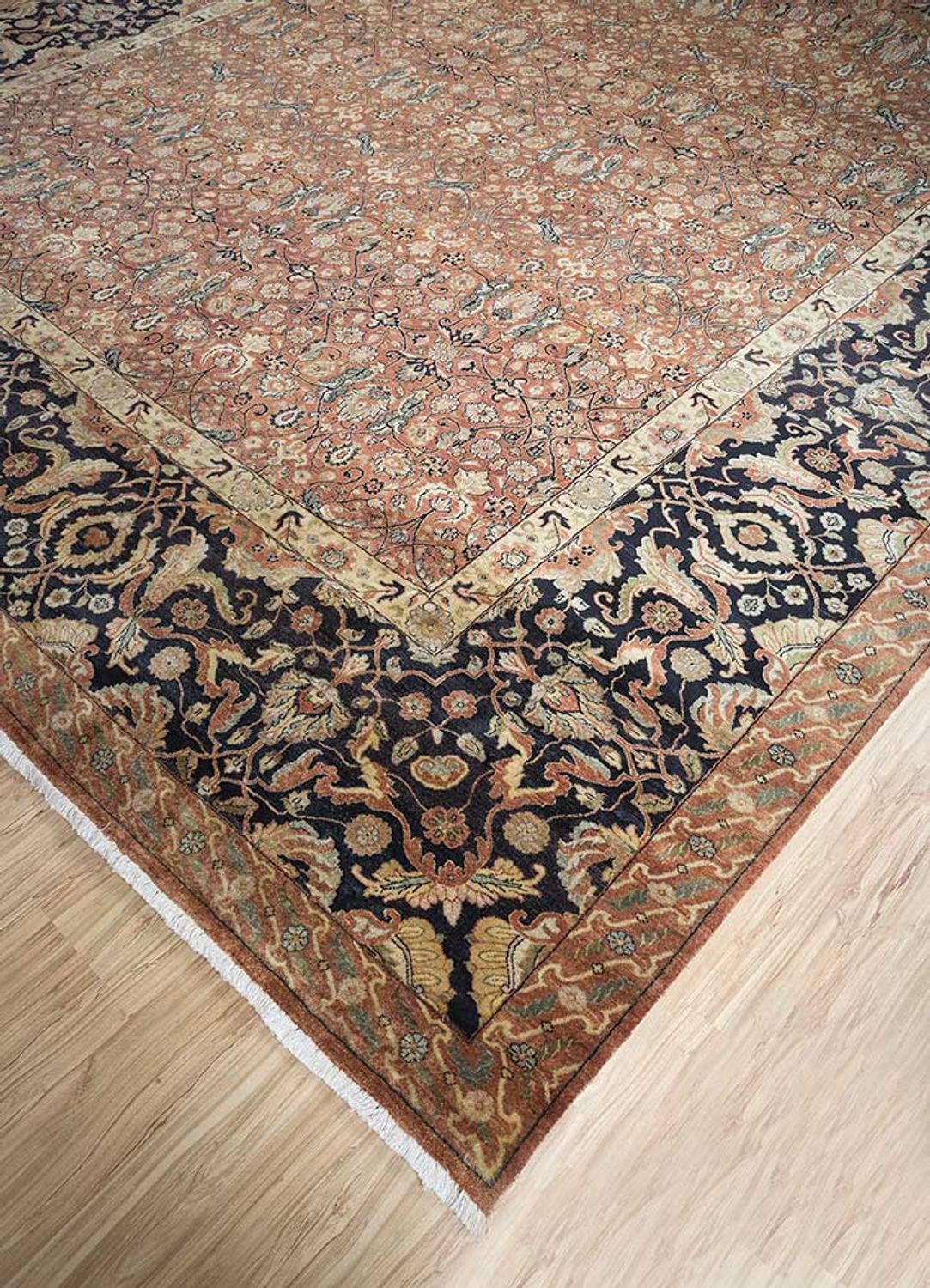 Orientalsk tæppe - 450 x 360 cm - brun