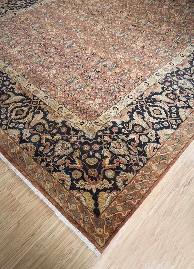 Orientalsk tæppe - 450 x 360 cm - brun