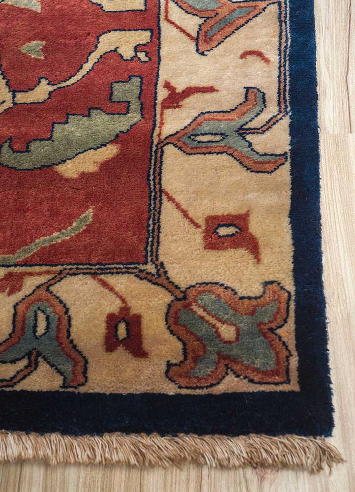 Uldtæppe - 435 x 360 cm - blå