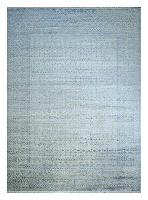 Uldtæppe - 435 x 360 cm - lyseblå