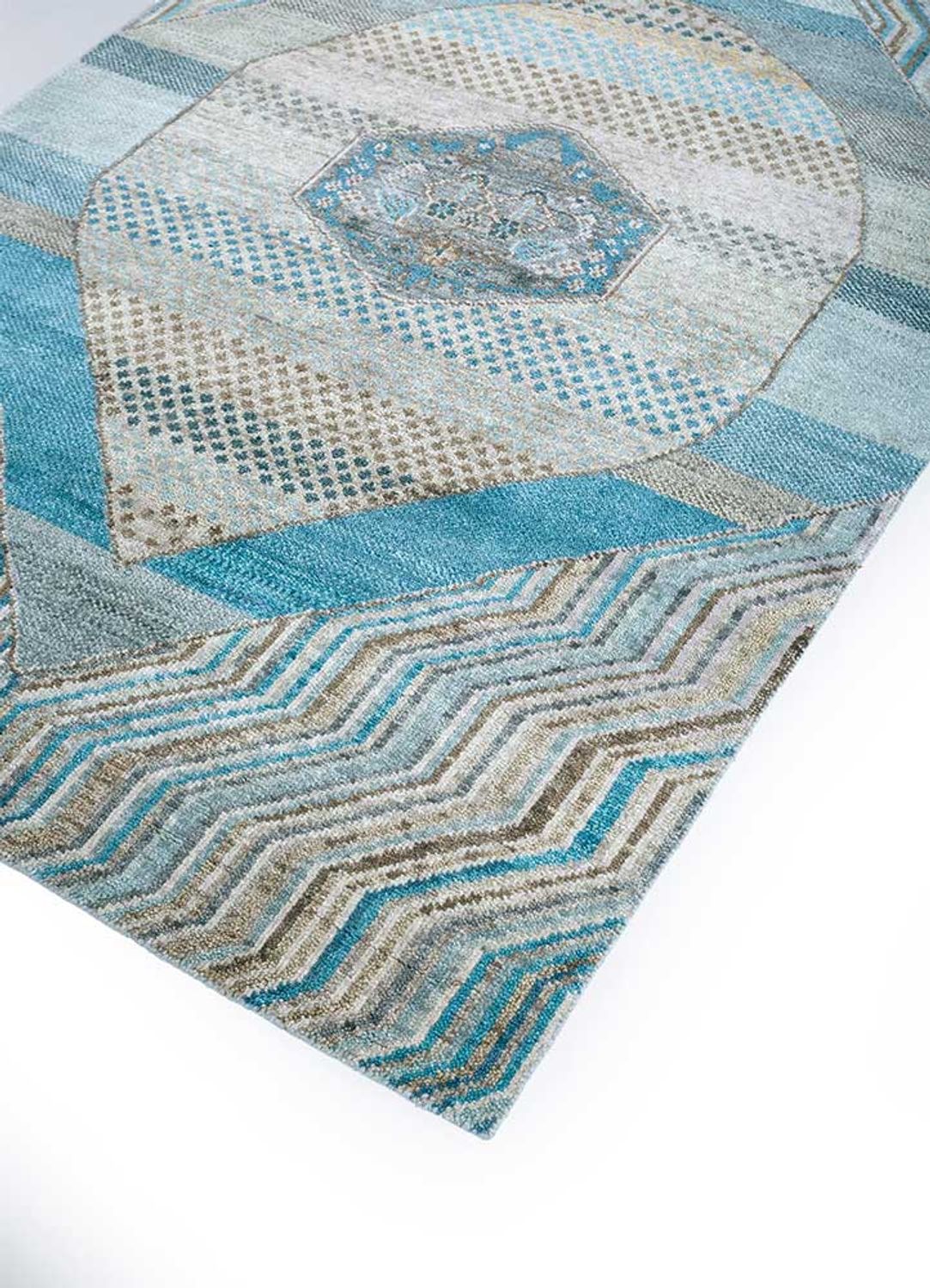 Uldtæppe - 240 x 150 cm - flerfarvet