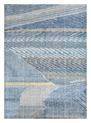Uldtæppe - 240 x 150 cm - mørkeblå
