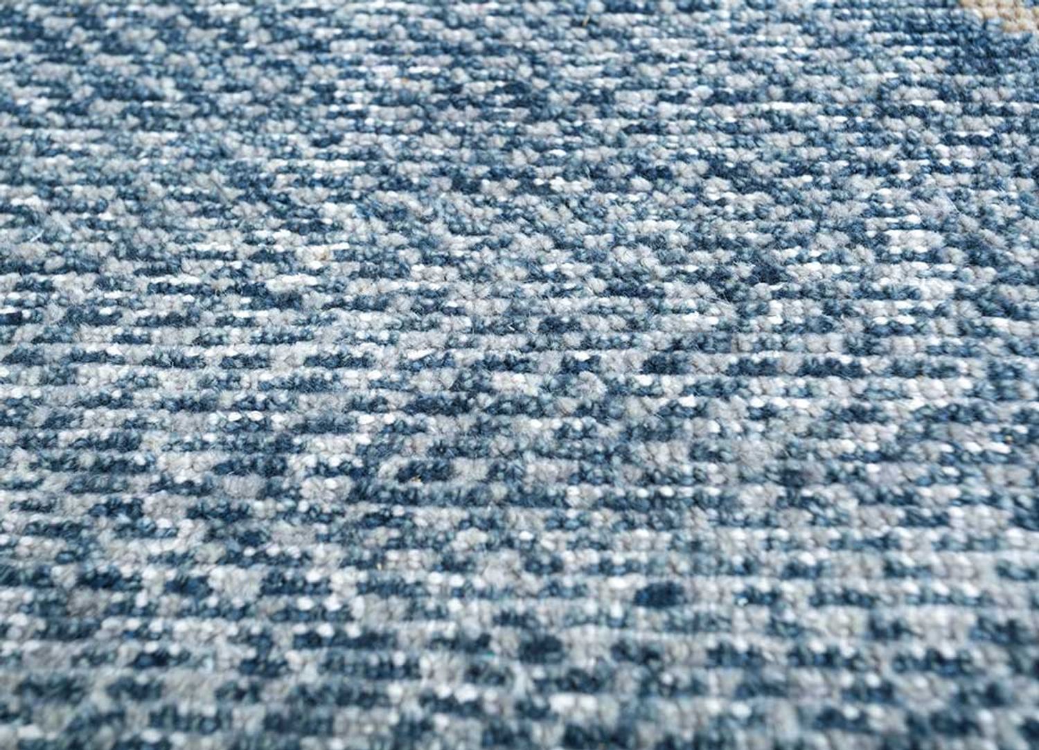 Uldtæppe - 240 x 150 cm - mørkeblå