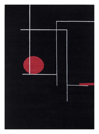 Uldtæppe - 270 x 180 cm - sort