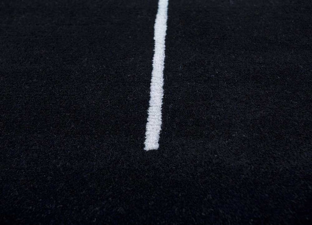 Uldtæppe - 270 x 180 cm - sort