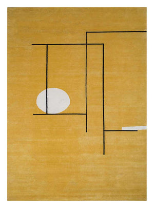 Uldtæppe - 270 x 180 cm - guld