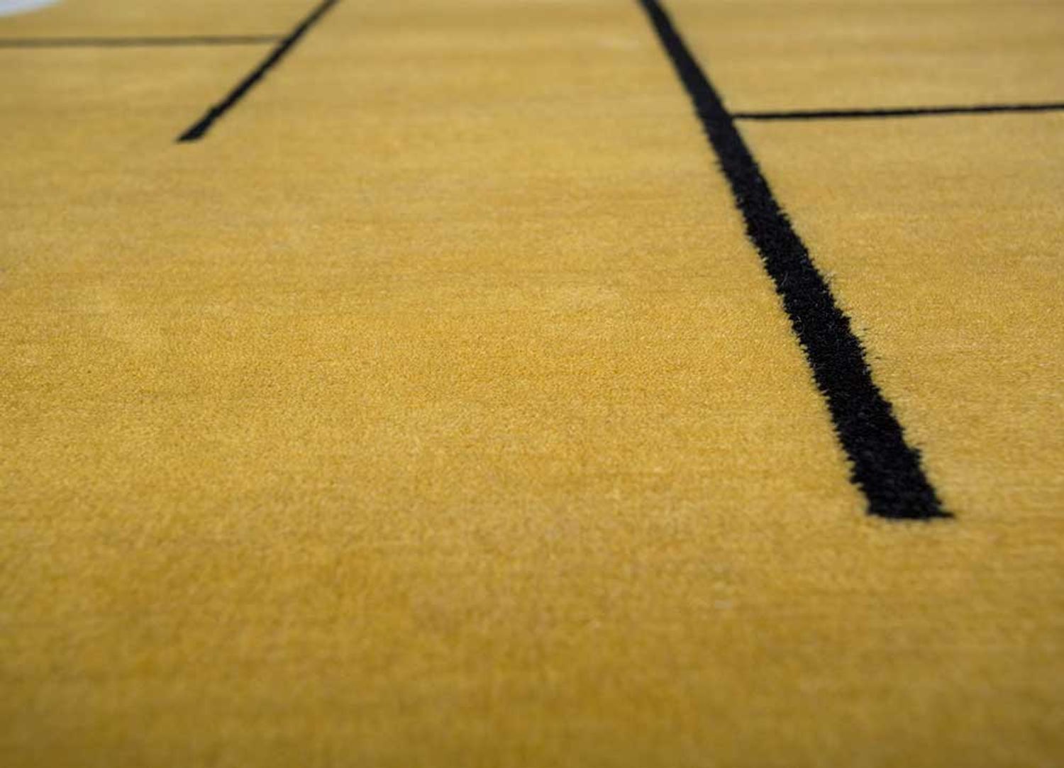 Uldtæppe - 270 x 180 cm - guld