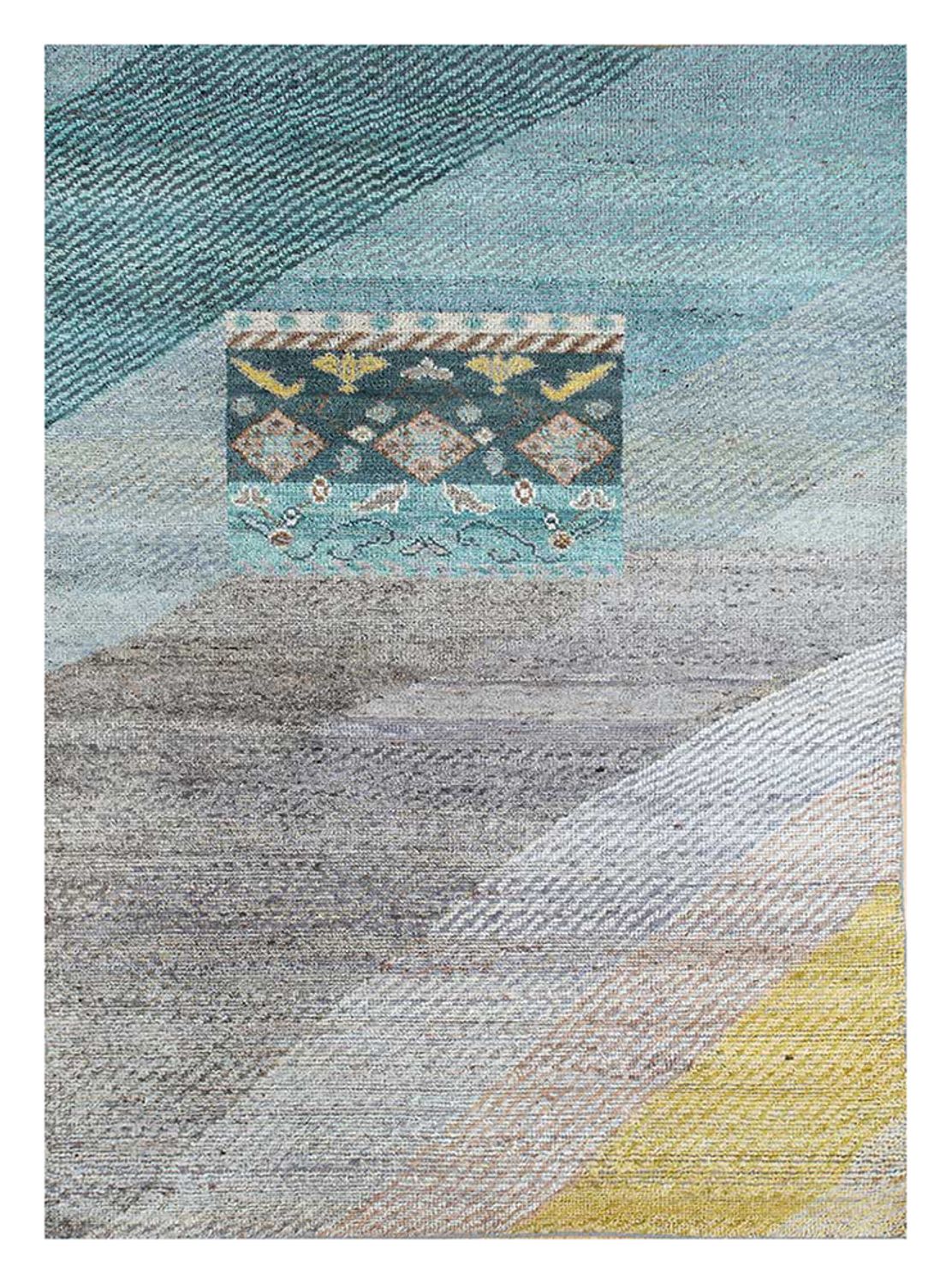 Uldtæppe - 240 x 150 cm - flerfarvet
