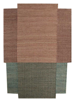 Sisaltæppe særlig form  - 300 x 240 cm - flerfarvet