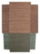 Sisaltæppe særlig form  - 300 x 240 cm - flerfarvet