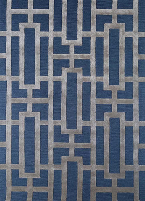 Uldtæppe - 270 x 180 cm - blå