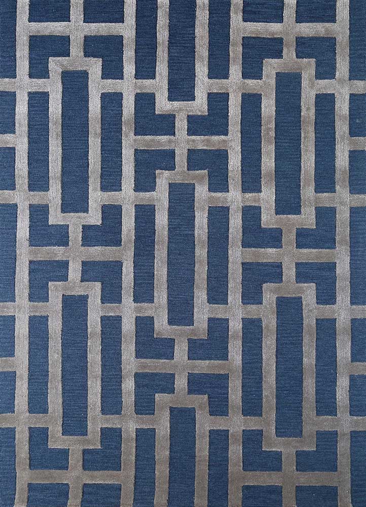 Uldtæppe - 270 x 180 cm - blå