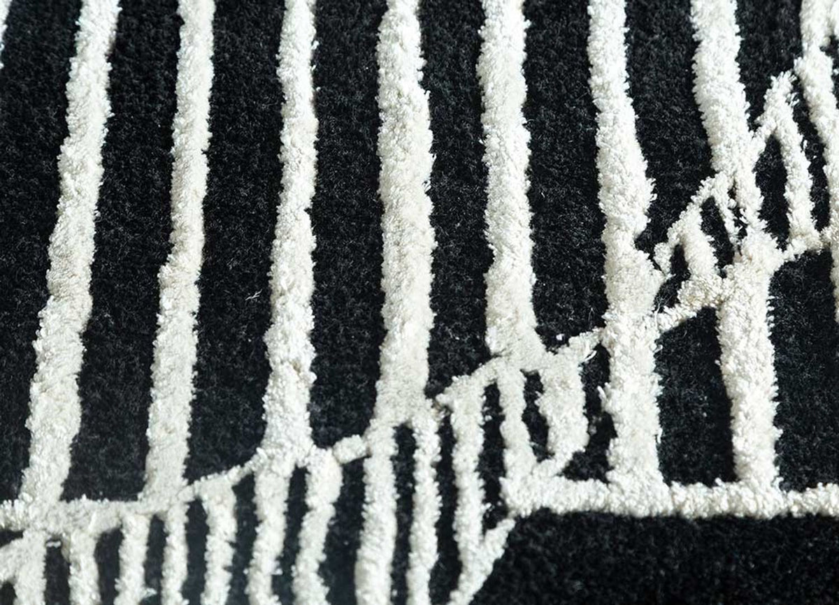 Uldtæppe - 240 x 150 cm - flerfarvet