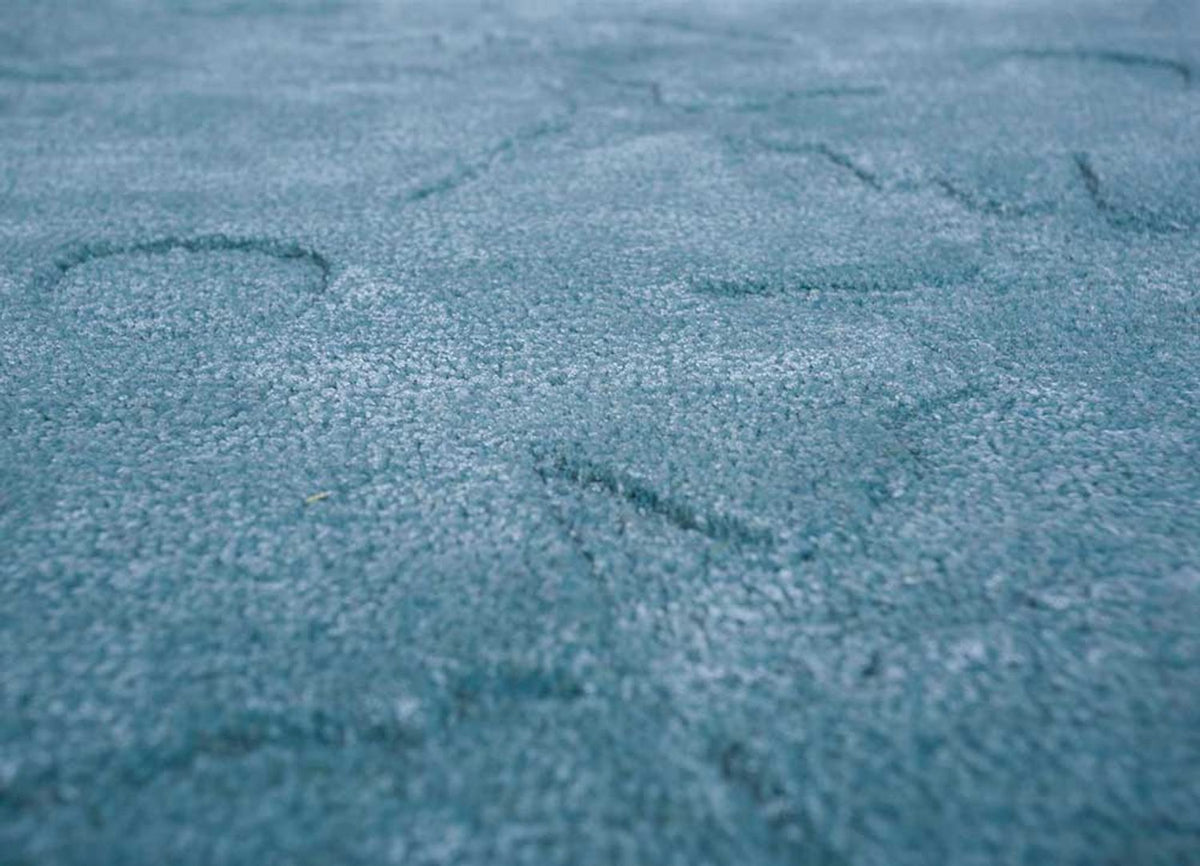 Uldtæppe - 270 x 180 cm - turkis