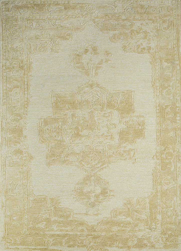 Uldtæppe - 270 x 180 cm - guld