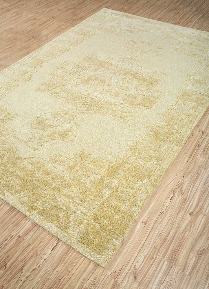 Uldtæppe - 270 x 180 cm - guld