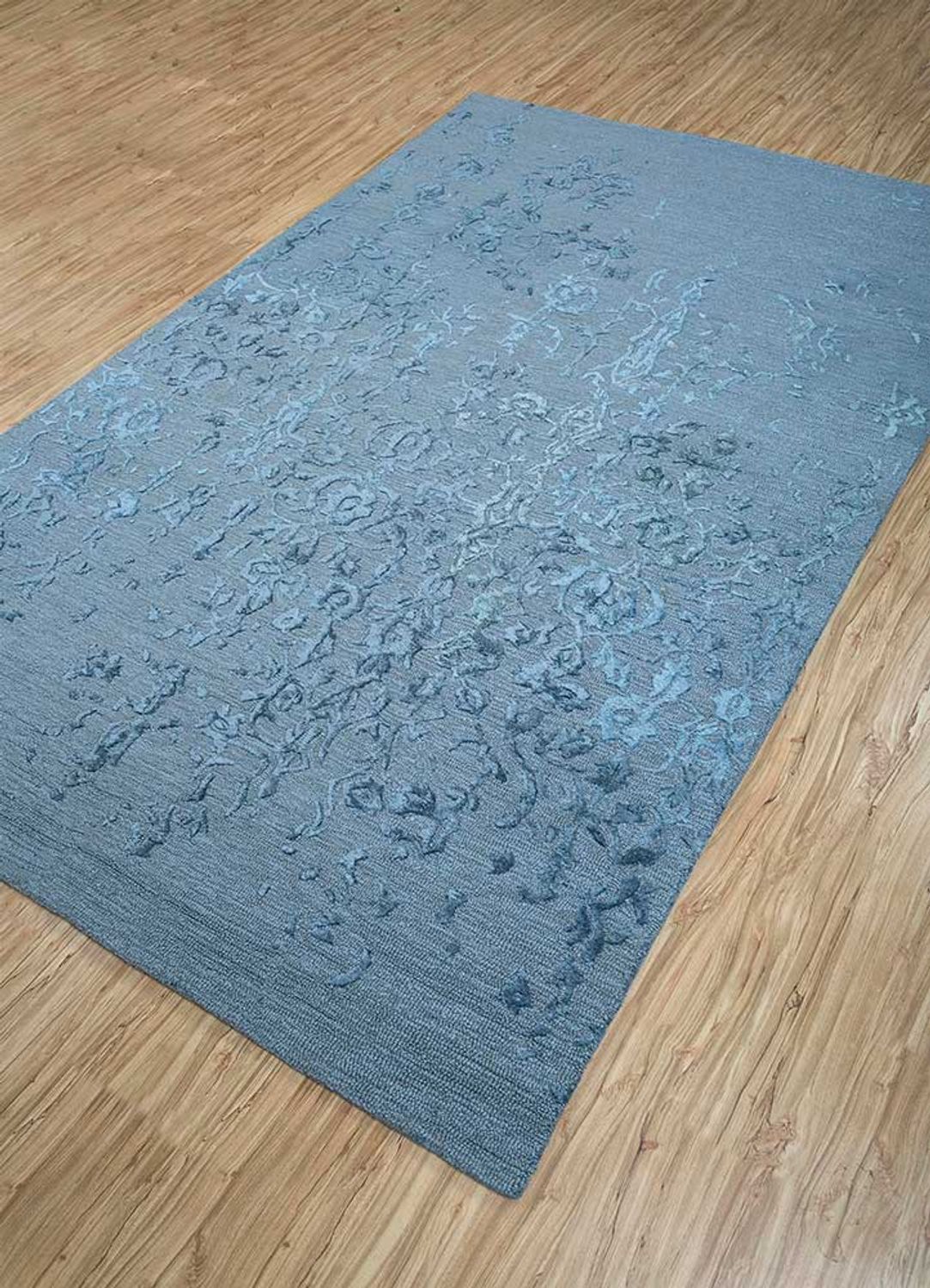 Uldtæppe - 270 x 180 cm - blå