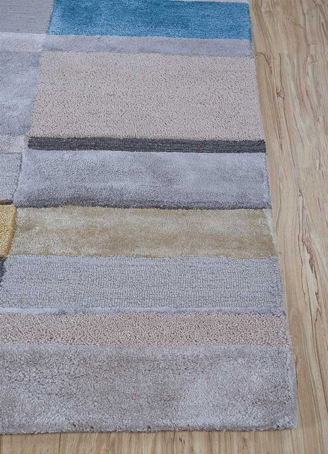 Uldtæppe - 270 x 180 cm - sølv