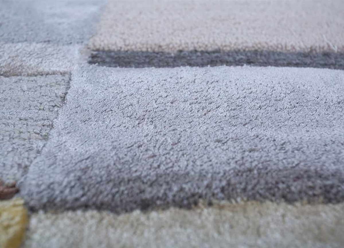 Uldtæppe - 270 x 180 cm - sølv
