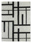 Uldtæppe - 240 x 150 cm - sort og hvid