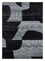 Uldtæppe - 270 x 180 cm - sort og hvid