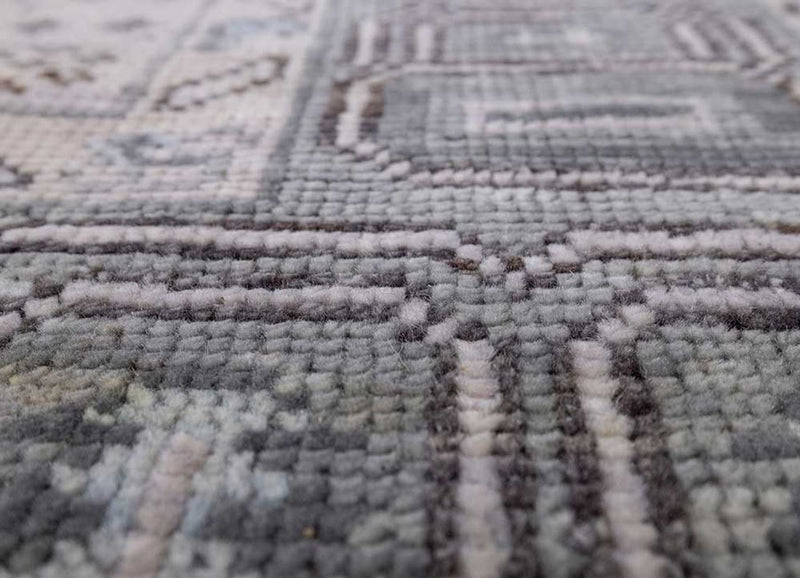 Uldtæppe - 300 x 240 cm - sølv